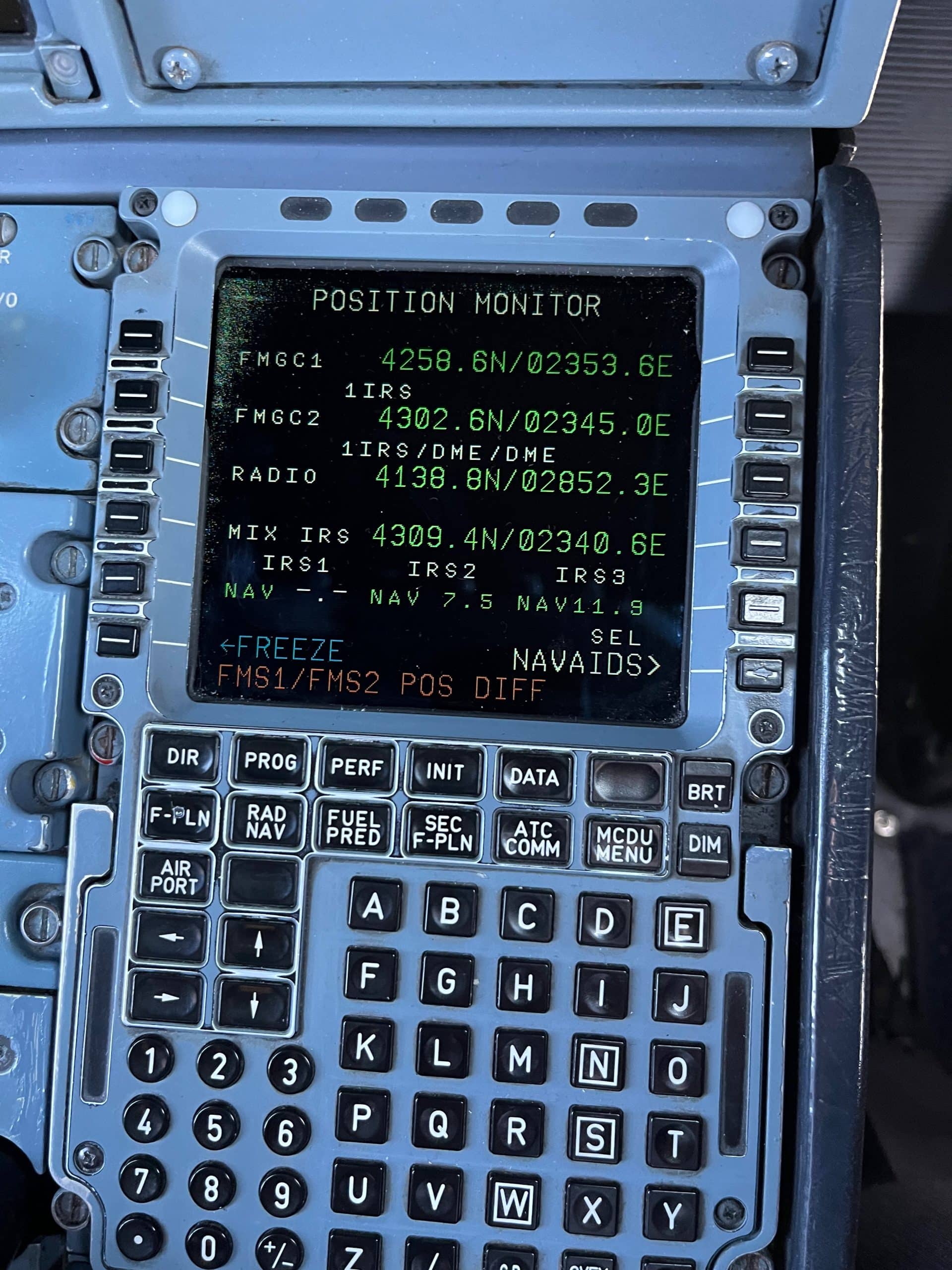 Image showing the five key FMGC databases in the Airbus A320 including Navigation, Airline Modifiable Info, Performance data, Magnetic Variation, and Pilot-defined entries.