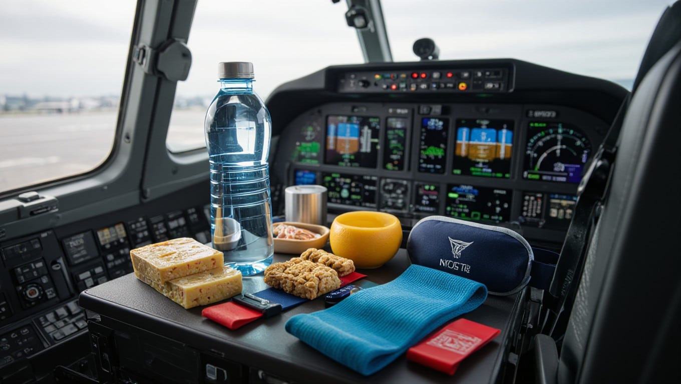 Health and wellness kit for long-haul pilots