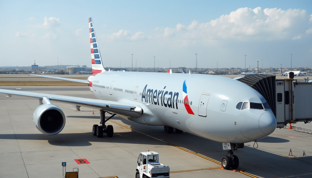 American Airlines Boeing aircraft exterior in flight signalling network expansion to Israel