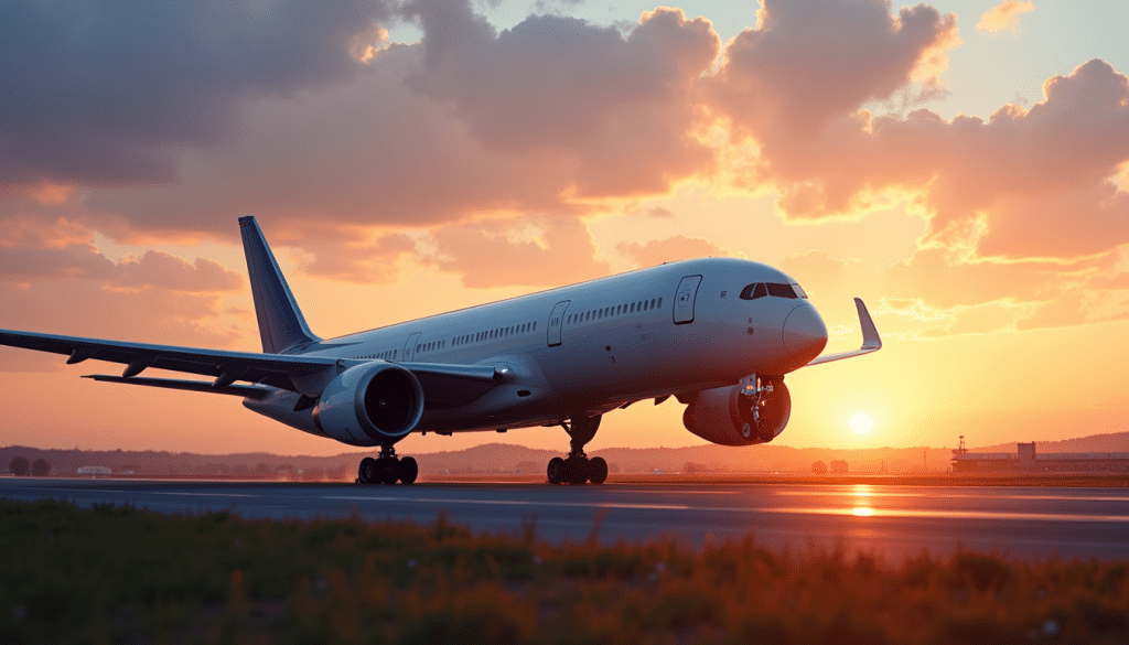 Modern jet on runway symbolizing Cirium forecast of 46,500 aircraft deliveries