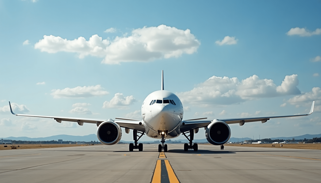 Commercial jet ready for takeoff representing Cirium’s 2045 aircraft delivery forecast
