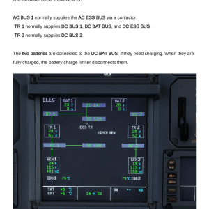 Electrial - Normal Configuration in Flight