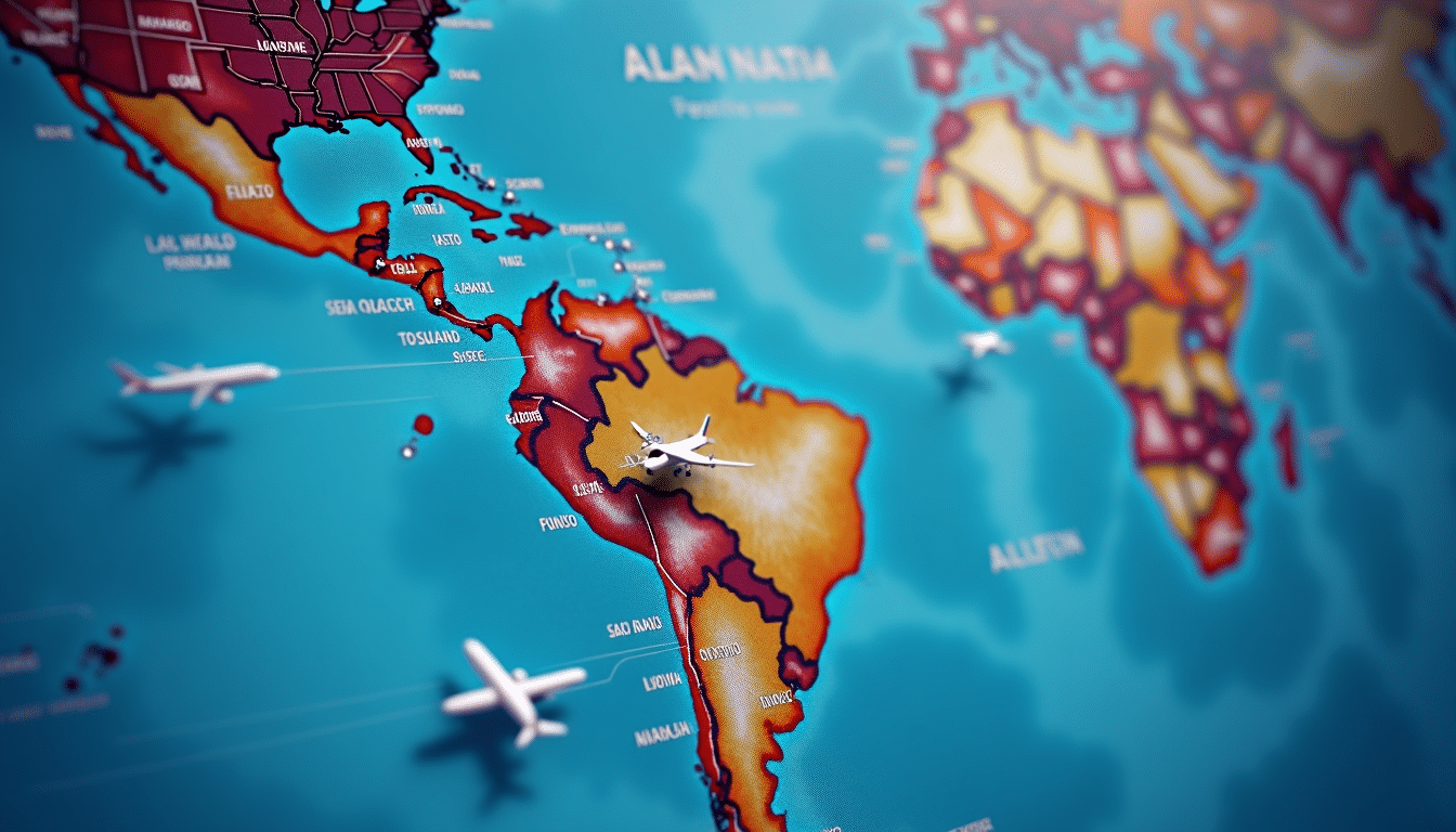 LATAM Airlines route map highlighting new international connections — PilotPulse360.com