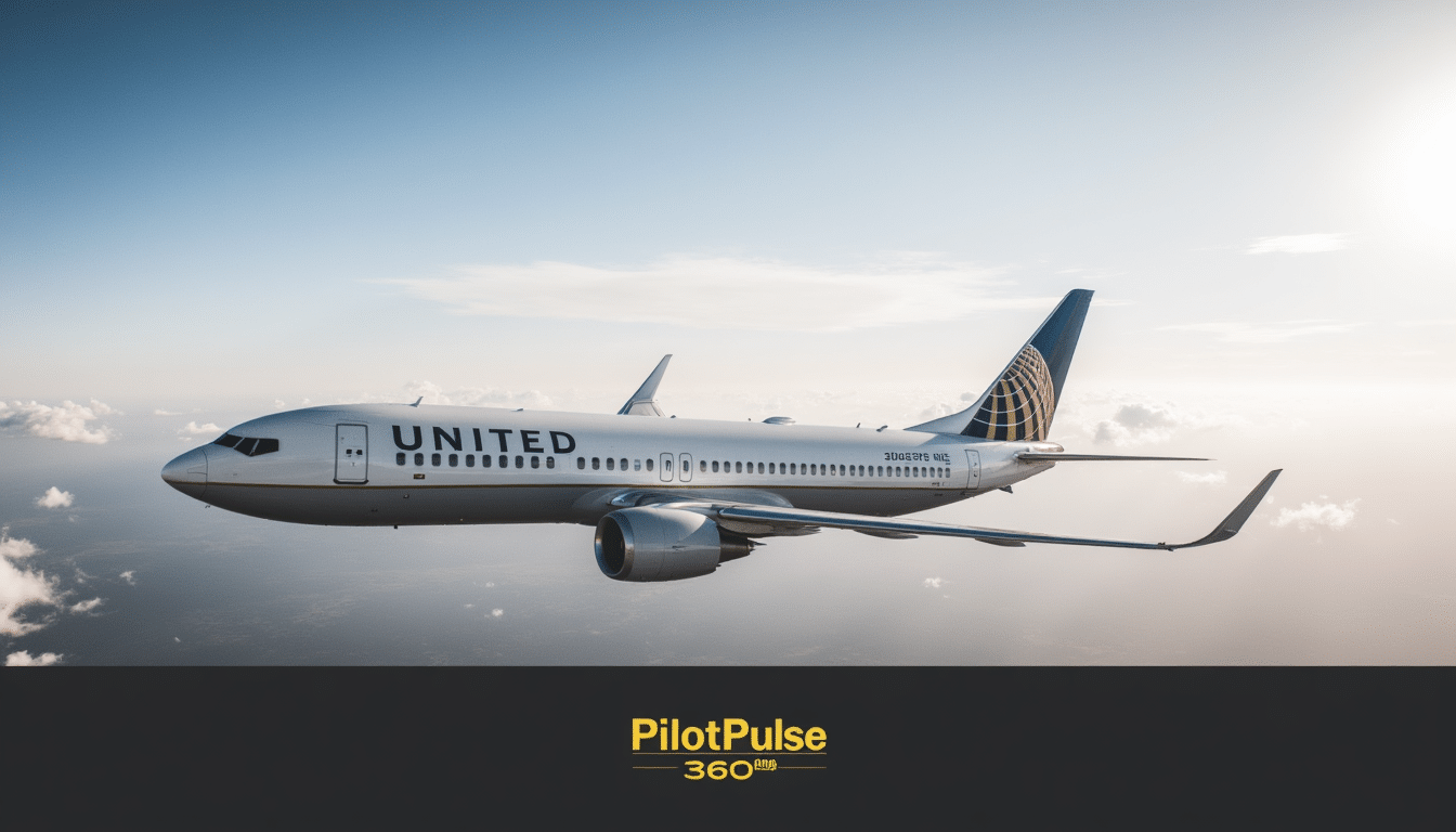 United Airlines aircraft cruising at altitude — PilotPulse360.com