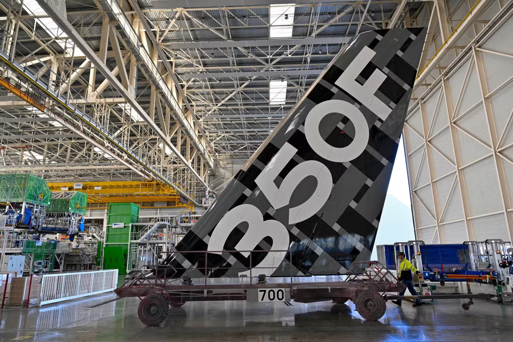 A350 freighter vtp painted transfer to station 40